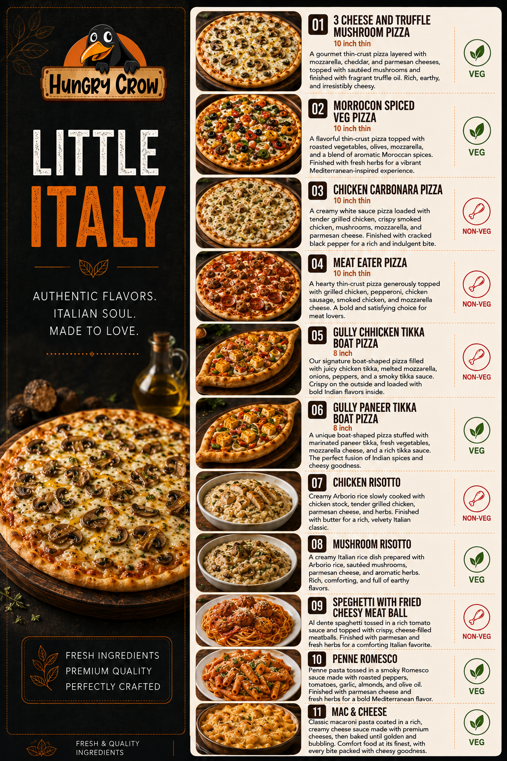 Little Italy - Hungry Crow menu