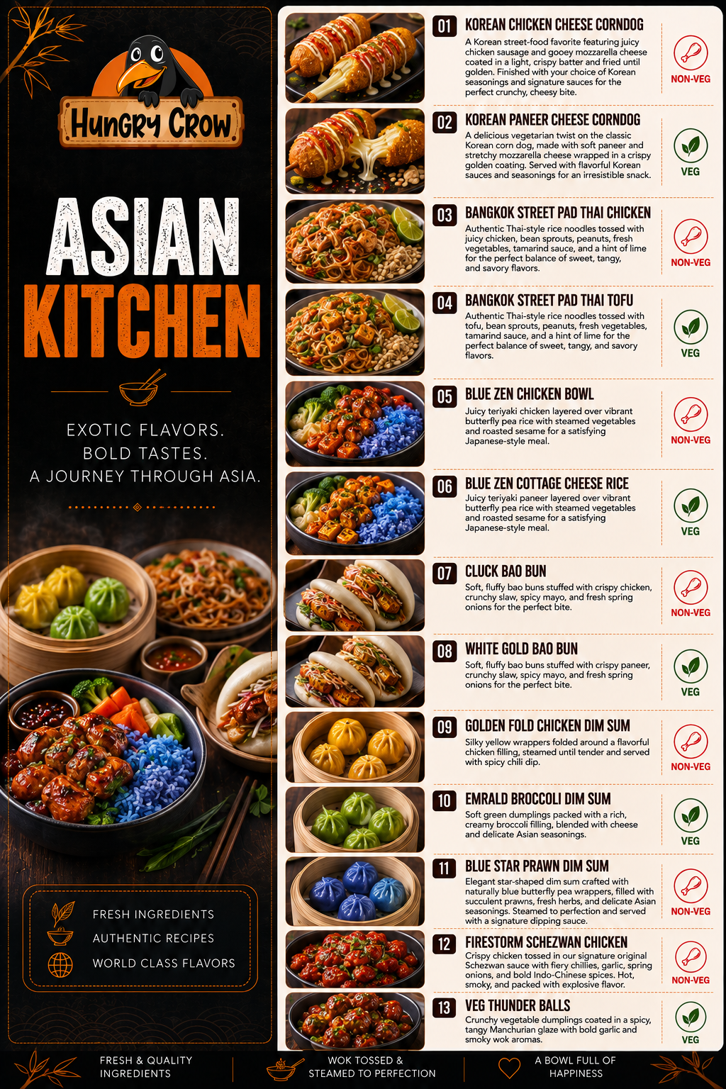 Asian Kitchen - Hungry Crow menu
